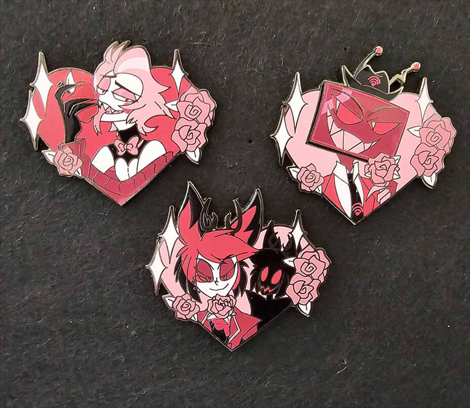 Hazbin Valentino Enamel Pins